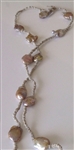Mela Flat Bronze Baroque Pearl Necklace