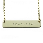 The Urban Smith The Name Plate Necklace - FEARLESS