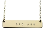 The Urban Smith The Name Plate Necklace - BAD ASS