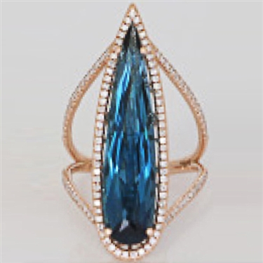 Suzanne Kalan White Diamond Pear-shape Ring