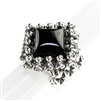 Sergio Gutierrez SG Liquid Metal Ring with Stone PR RING1