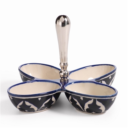 Zodax Mazagan Hand Painted Condiment Set