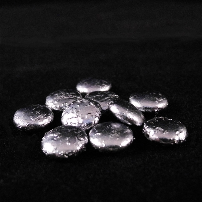 Pearl coin beads - Hematite - 10mm diam. Qty. 10