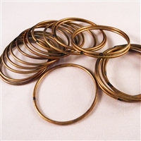 Soldered brass rings - raw brass - 38mm diam. Qty. 20
