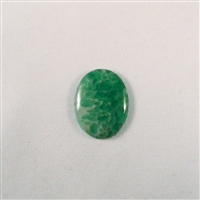 Vintage Glass Cabochon - Teal Swirl - 26mmx21mm