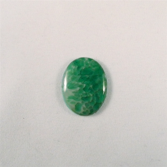 Vintage Glass Cabochon - Teal Swirl - 26mmx21mm