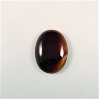 Vintage Glass Cabochon - Black/Tan Ombre - 40mmx30mm