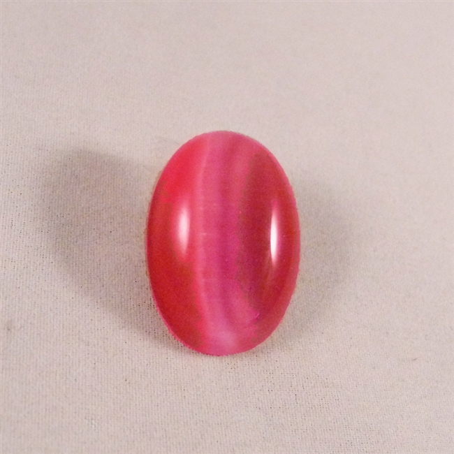 Vintage, oval, cats eye cabochon. 18mm x 25mm. ROSE