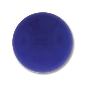 Czech Glass Cabochon - 18 mm round - 2 per package - Lapis Opaque