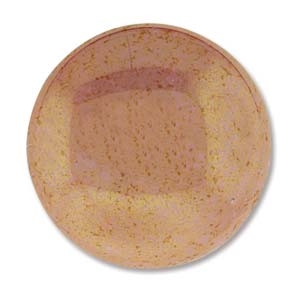 Czech Glass Cabochon - 24 mm round - 2 per package - Pink Coral Lumi