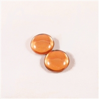 Czech Glass Cabochon - 18 mm round - 2 per package - BACKLIT PEACH