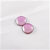 Czech Glass Cabochon - 18 mm round - 2 per package - BACKLIT PINK MIST