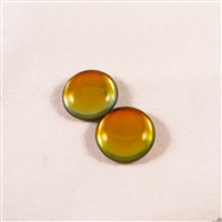 Czech Glass Cabochon - 18 mm round - 2 per package - BACKLIT TEQUILA