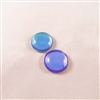 Czech Glass Cabochon - 18 mm round - 2 per package - BACKLIT VIOLET ICE