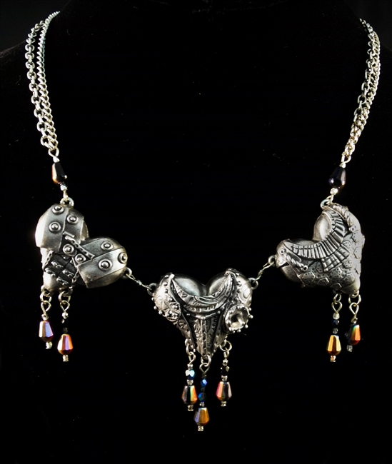 Armored Hearts - Triple Necklace - #1722