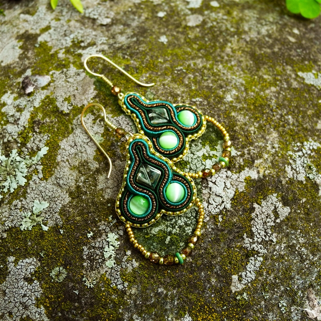 Anything Green is Mine - Earrings - #1852