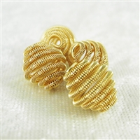 Vintage Spring Beads - Gold 10mm