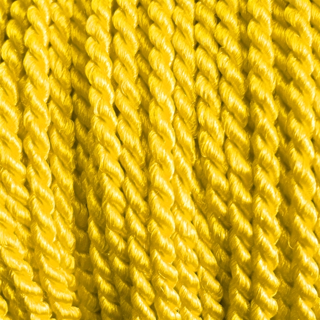 1 yd. 2.5 mm Twisted Rayon Cord - color "Yellow Gold"
