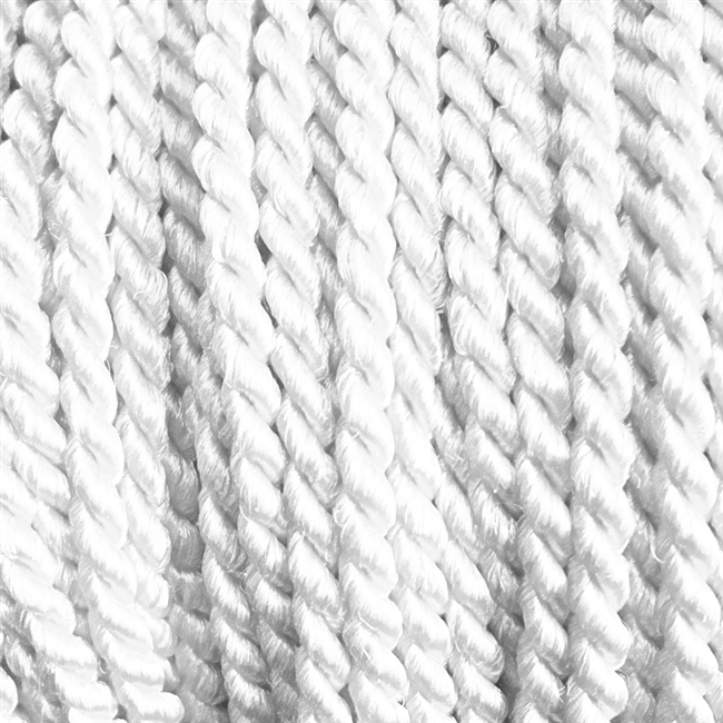 1 yd. 2.5 mm Twisted Rayon Cord - color "White"