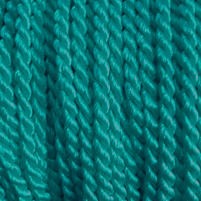 1 yd. 2.5 mm Twisted Rayon Cord - color "Teal"