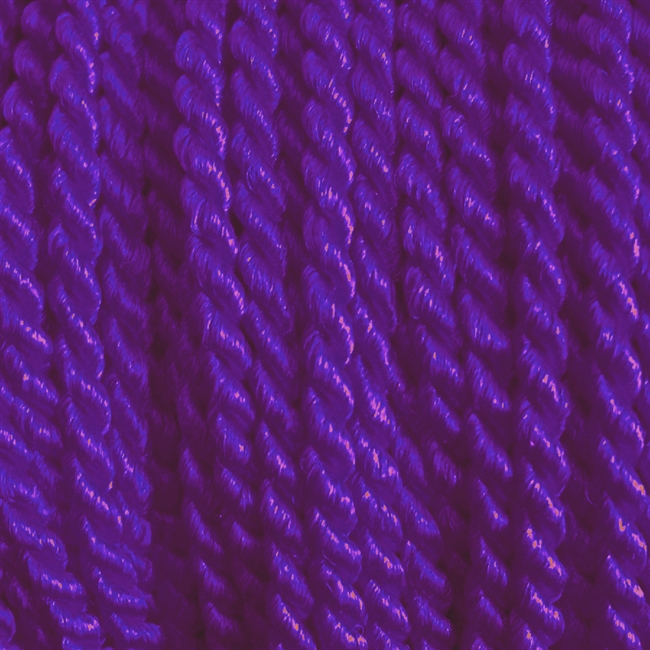 1 yd. 2.5 mm Twisted Rayon Cord - color "Purple"