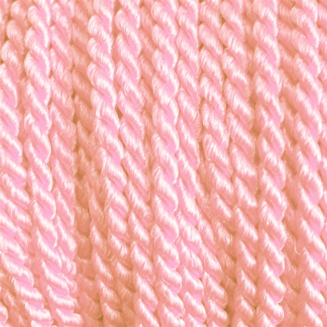 1 yd. 2.5 mm Twisted Rayon Cord - color "Light Pink"