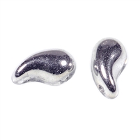 Zoliduos - 5x8mm 2-hole bead - RIGHT - 25 PER BAG - CRYSTAL SILVER