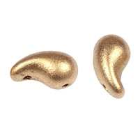 Zoliduos - 5x8mm 2-hole bead - RIGHT - 25 PER BAG - MATTE GOLD