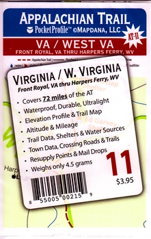 AT-11 Appalachian Trail: Virginia/West VA, Front Royal,VA thru Harpers Ferry. (72 miles)