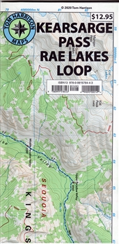 Kearsage Pass Rae Lake Loop Trail Map (2020)