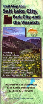 Salt Lake City, Park City and The Wasatch Trail Map