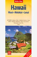Map of Hawaiian Islands  of Maui, Molokai and Lanai
