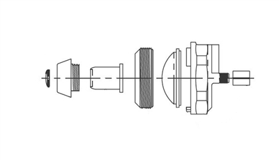 Acorn 2566-191-001 Hot Back Outlet Pushbutton (-PBH)