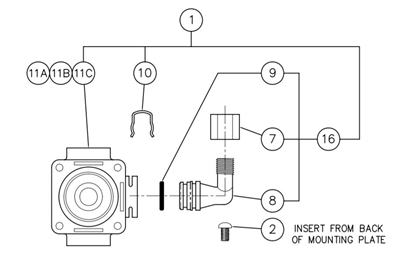 Acorn 2590-210-001 S/T Air Control Less Flow Control