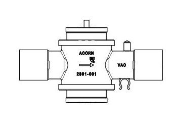 AcornVac VACV0001-001 (Old 2801-000-001) 1" x 1-1/2" Extraction Valve