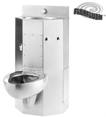 Metcraft 3618-90C 18" Front Mount Toilet-Lavatory Comby