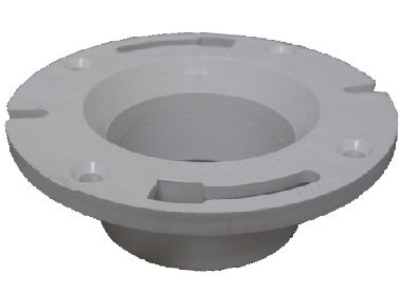 PVC Schedule 40 Closet Flange Hub 4"x3" Fits Outside 3" Pipe
