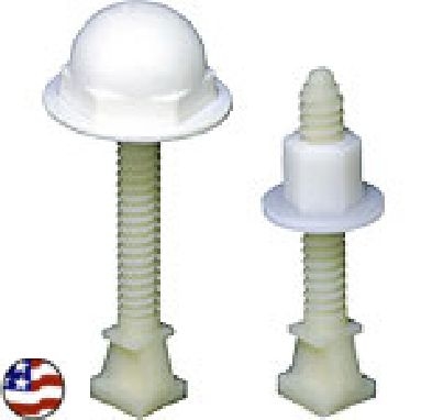 Closet Bolts (Pair) 5/16"x2-1/2" PVC w/ Hex Cap 420 (50 PR/JAR)