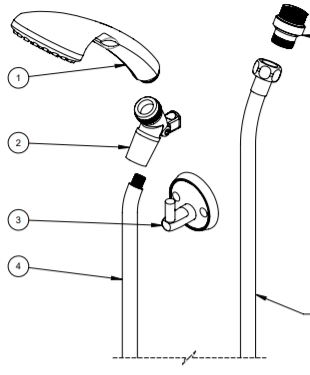 Willoughby 600692 Hand Held Flexshower Assembly