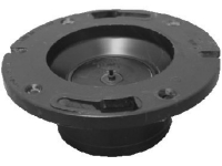 ABS Schedule 40 4"x3" Closet Flange w/ Knock Out Fits Over 3" Pipe