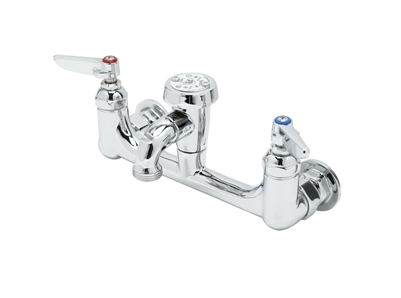 T&S B-0674-RGH Service Sink 8" Centers V.B. Faucet, Wall Mount, Garden Hose Outlet
