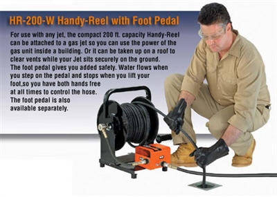 General Pipe Cleaners HM-200-W Handy Reel with Foot Pedal (No Hose