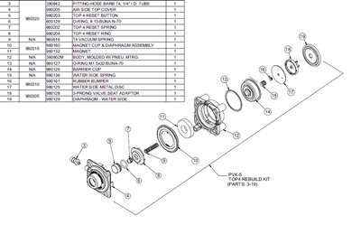 Willoughby PVK-5 Top 4 Rebuild Kit