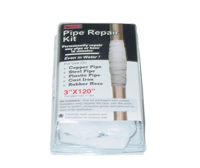 Pipe Repair Kit Over 1" in Diameter (3" x 120" Roll)