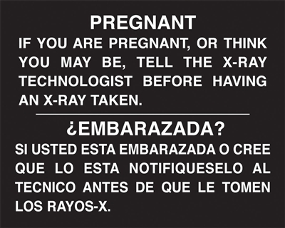 Pregnant Sign-Bilingual, Black