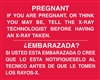 Pregnant Sign-Bilingual, Red