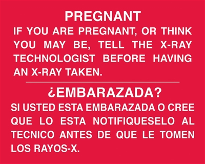 Pregnant Sign-Bilingual, Red