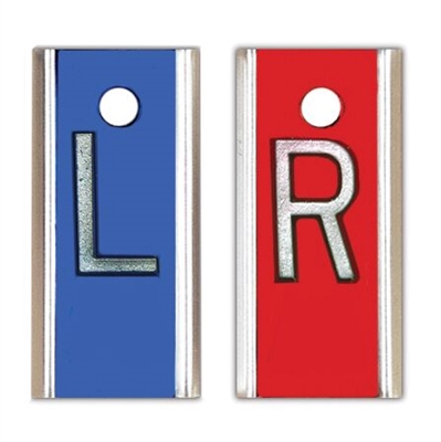 Aluminum Lead Marker with 5/8" high R & L Letters, without initials