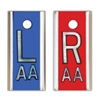 Aluminum Lead Marker with 1/2" high R & L Letters, with initials