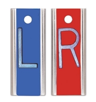 Aluminum Lead Marker with 1" high R & L Letters, without initials